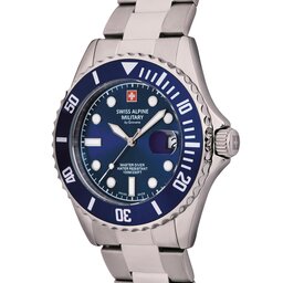 

Годинник Swiss Alpine Military Diver 7053.1135 Silver, Срібний