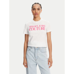 Versace Jeans Couture Versace Jeans Couture Marškinėliai 78HAHE05 Balta Regular Fit