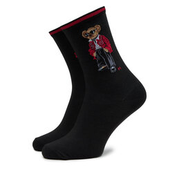 Polo Ralph Lauren Calcetines altos para mujer Polo Ralph Lauren 455923572001 Black 001