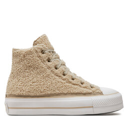 Converse Trampki Converse Chuck Taylor All Star Lift Platform Sherpa A05509C Beżowy