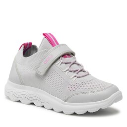 Geox Sneakers Geox J Spherica Girl J26GYB06KBCC1024 D Lt Grey/Fuchsia