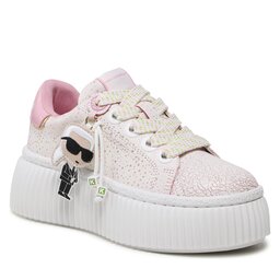 KARL LAGERFELD Sneakers KARL LAGERFELD KL42376N White Lthr w/Pink