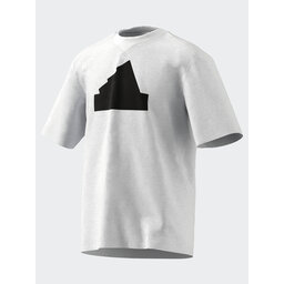 adidas adidas Marškinėliai Future Icons Logo Piqué T-Shirt IK9328 Balta Loose Fit