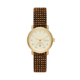 Skagen Zegarek Skagen Kuppel Lille SKW3106 Gold/Brown