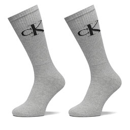 Calvin Klein Jeans Σετ ψηλές κάλτσες ανδρικές 2 τεμαχίων Calvin Klein Jeans 701228802 Γκρι