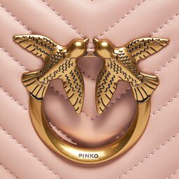 

Сумка Pinko Love Click Baguette Mini 100068 A0GK Cipria/Antique Gold O81Q, Рожевий