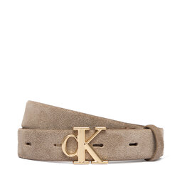Calvin Klein Damengürtel Calvin Klein Ck Buckle 25 Mm Fixed Belt Suede LV04F7079G Beige