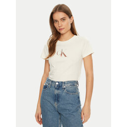 Calvin Klein Jeans Calvin Klein Jeans Marškinėliai Gradient J20J224982 Écru Slim Fit