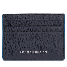 Tommy Hilfiger Étui cartes de crédit Tommy Hilfiger Th Struc Leather Cc Holder AM0AM11606 Space Blue DW6