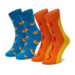 Happy Socks Set 2 parov nisex visokih nogavic u Happy Socks KHDO02-6700 Modra