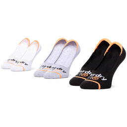 Superdry Set od 3 para ženskih niskih čarapa Superdry MS400011A Optic/Black/Steel Melange