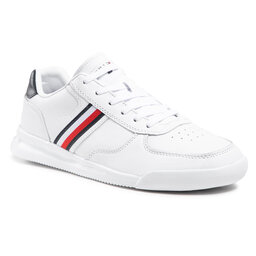 Tommy Hilfiger Sneakers Tommy Hilfiger Lightweight Leather Sneaker Flag FM0FM03471 White YBR