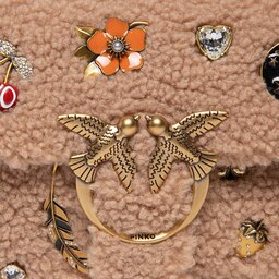 

Сумка Pinko Love Baby Puff Magic Pins AI 22-23 PLTT 1P22AA Y1XQ Nude C81Q, Бежевий