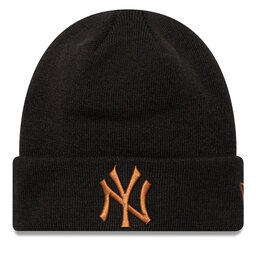 New Era Čepice New Era New York Yankees League Essential Cuff Knit Beanie 60580722 Černá