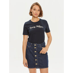 Tommy Hilfiger Tommy Hilfiger Póló Script WW0WW42589 Sötétkék Regular Fit