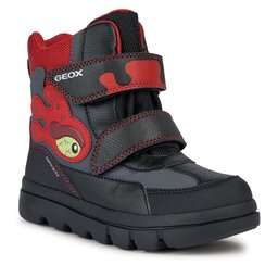 Geox Śniegowce Geox J Willaboom Boy B Ab J36LFA 050FU C0048 M Black/Red