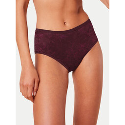 Triumph Triumph Klasične spodnje hlačke z visokim pasom Amourette Charm 10216997 Bordo rdeča