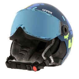 Uvex Slepošanas ķivere Uvex Rocket Jr Visor 5662638003 Blue Puzzle Matt