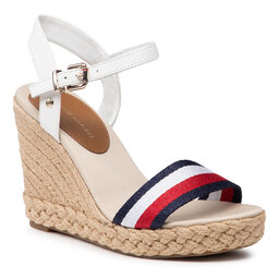 Tommy Hilfiger Еспадрили Tommy Hilfiger Shimmery Ribon High Wedge FW0FW05590 Ecru YBL