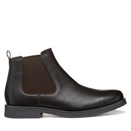 Geox Kotníková obuv s elastickým prvkem Geox Uomo Claudio U2658A 00043 C6009 Hnědá