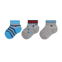 Tommy Hilfiger Set di 3 paia di calzini corti da bambini Tommy Hilfiger 701218363 Blue Combo 003