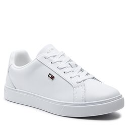 Tommy Hilfiger Sneakersy Tommy Hilfiger Flag Court Sneaker FW0FW08072 White YBS