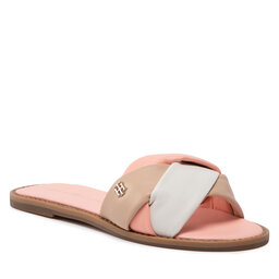 Tommy Hilfiger Παντόφλες Tommy Hilfiger Feminine Weave Flat Sandal FW0FW06669 Sunset Peach TK2