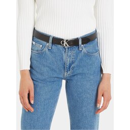 

Жіночий ремінь Calvin Klein Jeans Round Mono Pl Rev Lthr Belt 30Mm K60K611489 Black/Cognac 00Z, Чорний
