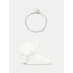 Mayoral Conjunto de diadema y calcetines Mayoral 9869 Blanco