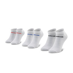 Reebok Комплект 3 чифта къси чорапи унисекс Reebok Act Core Low Cut Sock 3P GN7764 White/Dynred/White/Coublu