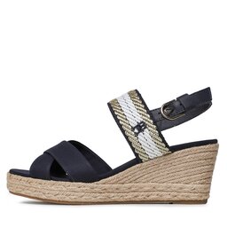 

Еспадрильї Tommy Hilfiger Golden Webbing Mid Wedge FW0FW07090 Space Blue DW6, Cиній