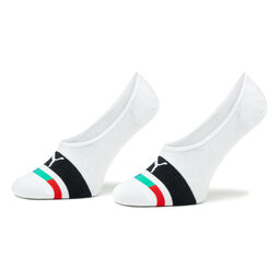 Puma Súprava 2 párov krátkych detských ponožiek Puma Kids Seasonal Footie 2P 938009 White Combo 01