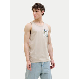 Jack&Jones Jack&Jones Tank top marškinėliai Hawaii 12269321 Smėlio Standard Fit