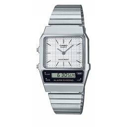 Casio Uhr Casio AQ-800E-7AEF Silver/White