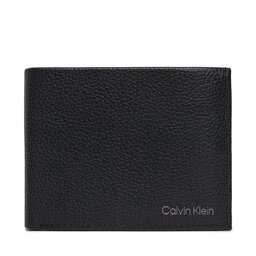 Calvin Klein Liels vīriešu maks Calvin Klein Warmth Trifold 10Cc W/Coin L K50K507969 Melns
