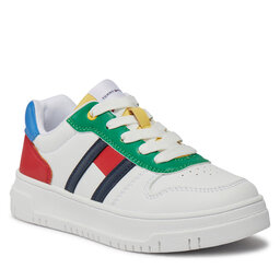 

Снікерcи Tommy Hilfiger Flag Low Cut Lace-Up Sneaker T3X9-33369-1355 M Multicolor Y913, Білий