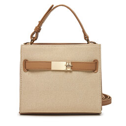Tommy Hilfiger Torebka Tommy Hilfiger Th Heritage Mini Satchel Canvas AW0AW17406 Beżowy