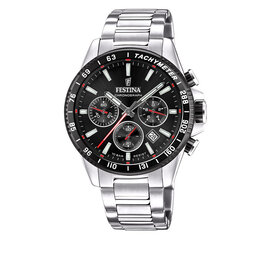 Festina Klocka Festina Timeless Chronograph F20560/6 Silver/Black