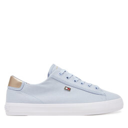 Tommy Hilfiger Sneakers Tommy Hilfiger Vulc Canvas Lace Up Sneaker FW0FW08647 Albastru celest
