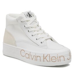 Calvin Klein Jeans Sneakers Calvin Klein Jeans Vulc Flatf Mid Wrap Around Logo YW0YW00865 White YBR