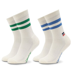 Levi's® Σετ 2 ζευγάρια ψηλές κάλτσες unisex Levi's® 701220667 Blue/Green