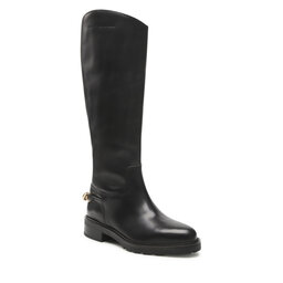 Tommy Hilfiger Stivali al ginocchio Tommy Hilfiger Twist Flat Longboot FW0FW07057 Black BDS