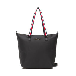 Tommy Hilfiger Handväska Tommy Hilfiger Im New Nylon Medium Tote AW0AW11165 BLK