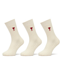 AMI PARIS Skarpety wysokie unisex AMI PARIS USC003.379 Écru