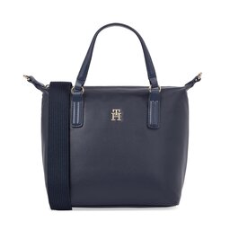 Tommy Hilfiger Torebka Tommy Hilfiger Poppy Plus Small Tote AW0AW15592 Space Blue DW6