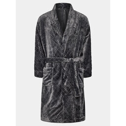 HOM HOM Bademantel 402625 Grau Regular Fit