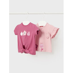 Mayoral Mayoral Σετ 2 T-Shirts 1097 Ροζ Regular Fit