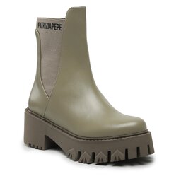 Patrizia Pepe Kotníková obuv s elastickým prvkem Patrizia Pepe CY9814/L011-G545 Sage Green