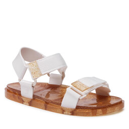 Melissa Σανδάλια Melissa Papete Wide Ad 33423 Clear Rice Husk/White 54133