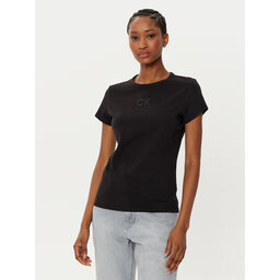 Calvin Klein Calvin Klein Majica Satin K20K207974 Črna Regular Fit